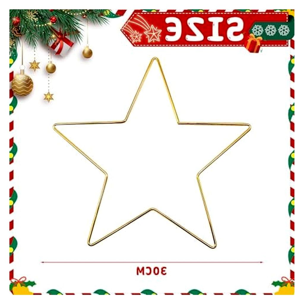 Metallringe Stern zum Basteln für Weihnachtsgirlanden und Dekorationen