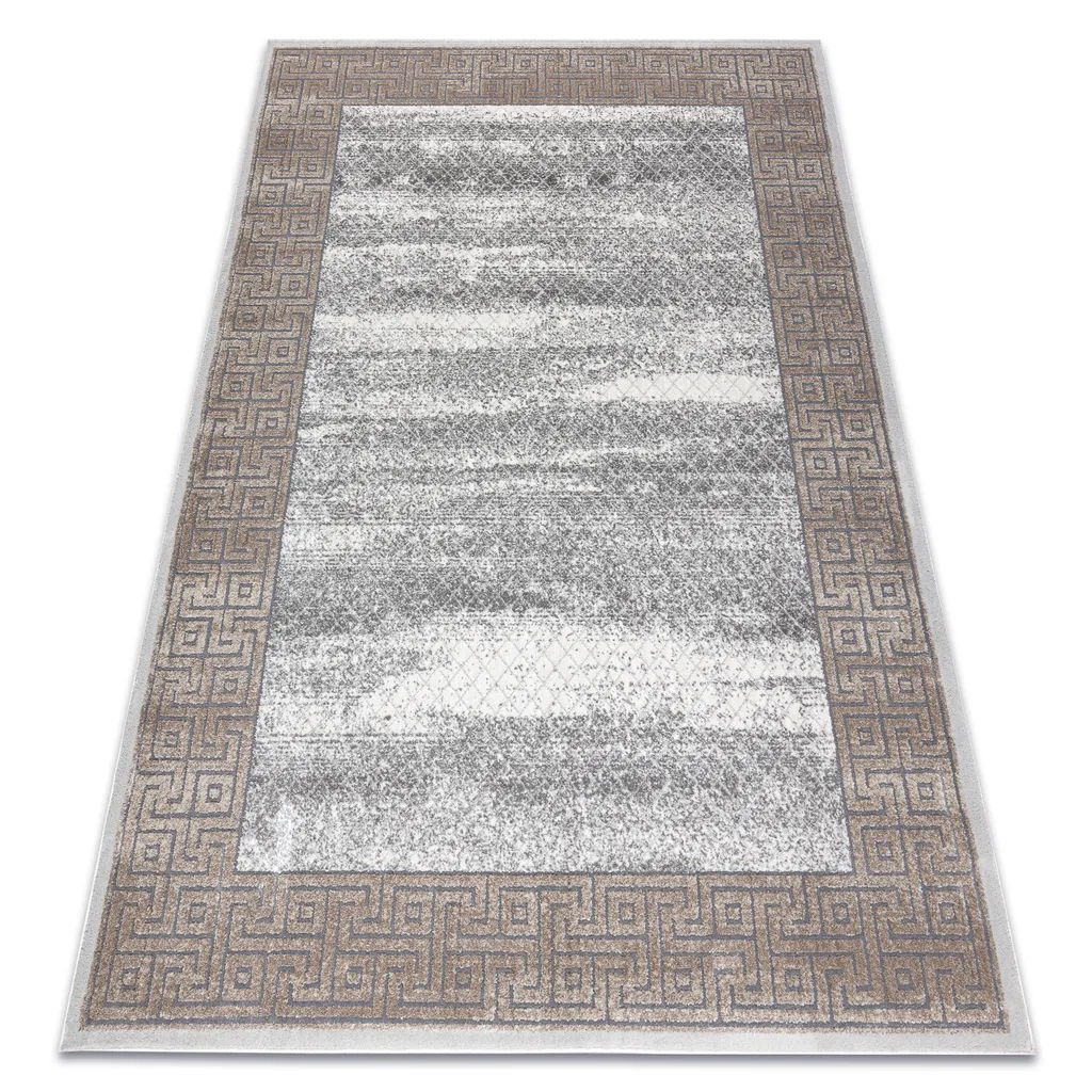 Tapis NOBLE Moderne 1512 67 Cadre Grec Vintage Crème Beige 80x150 cm