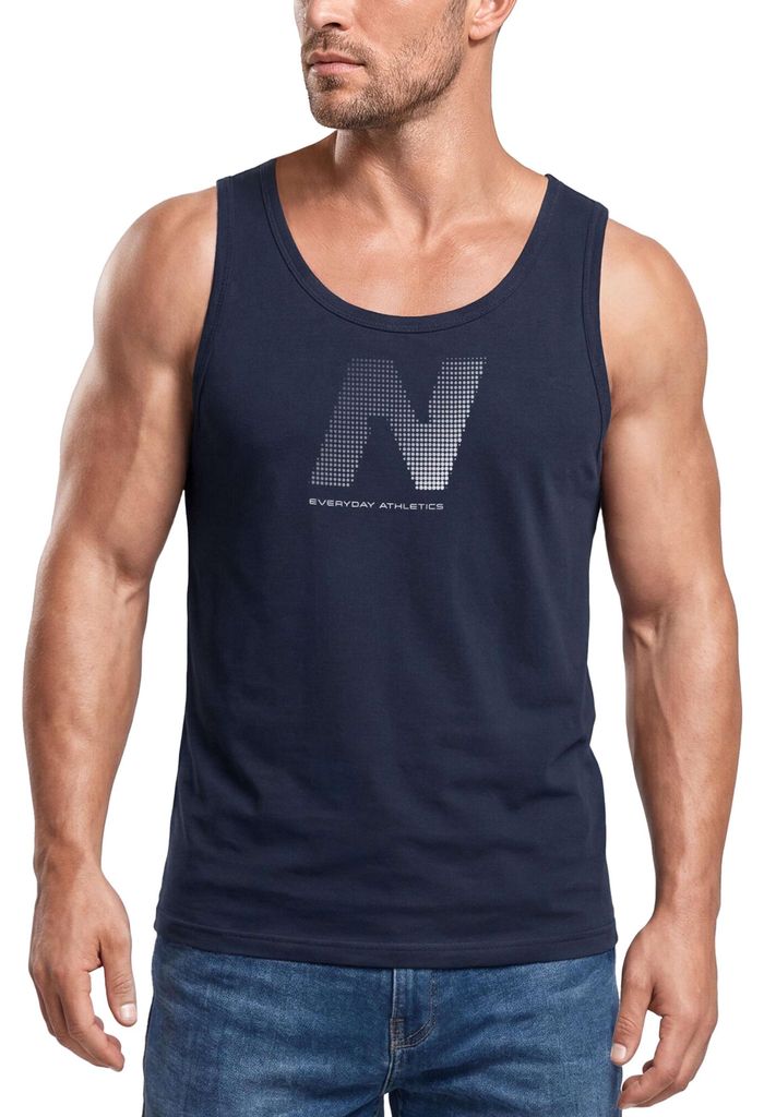 Tanktop Herren mit Grafik-Print - Halftone - Trägershirt Baumwolle Sommer Sport Streetwear Neverless
