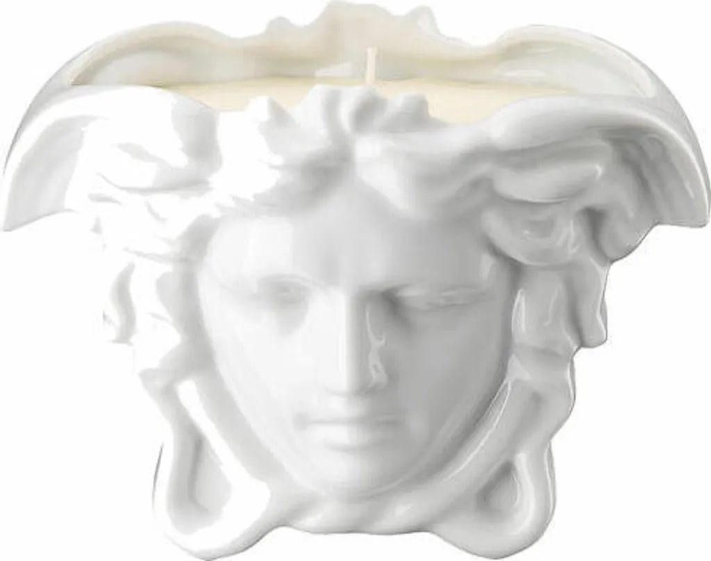Bougie décorative Medusa Versace pour ambiance luxe et dîner de prestige