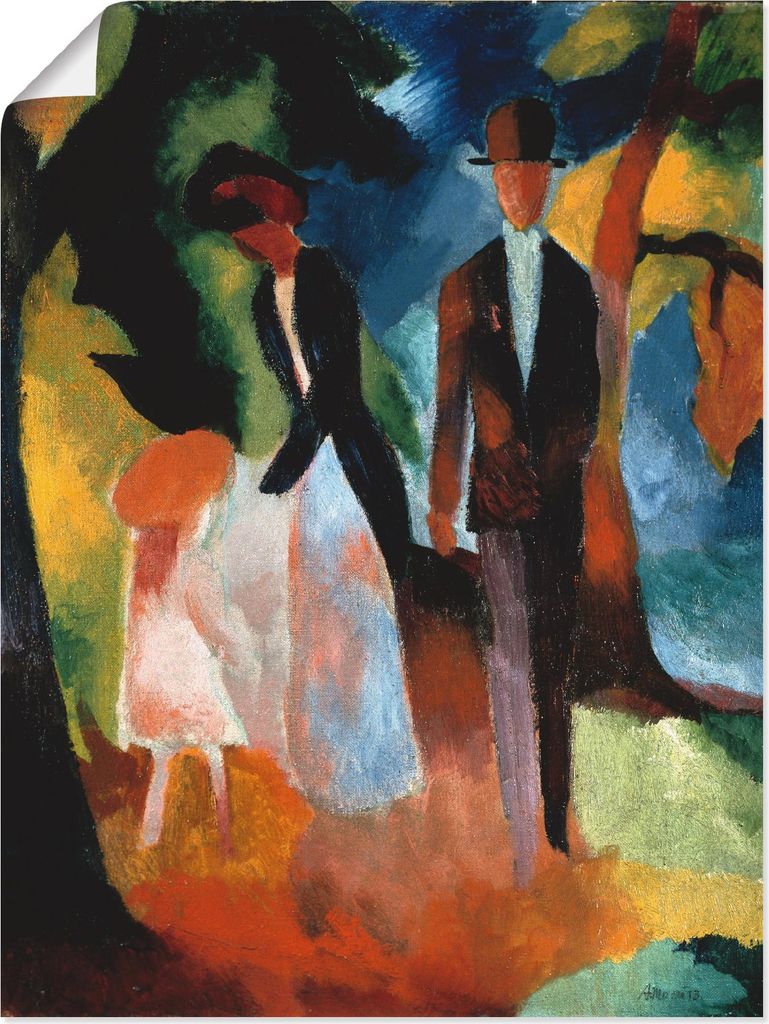 ARTland Poster Leute am blauen See Größe: 30x40 cm