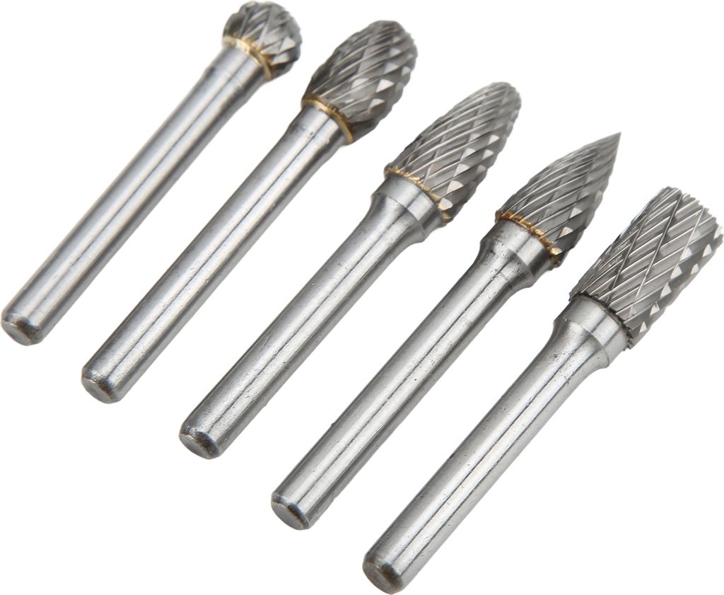5pcs 6x10mm Double Cut Wolframkarbid Rotary Fräsfeile Set für Maschinen Luftfahrt Automobil Schiff Chemische Handwerk Carving(ADEFG )