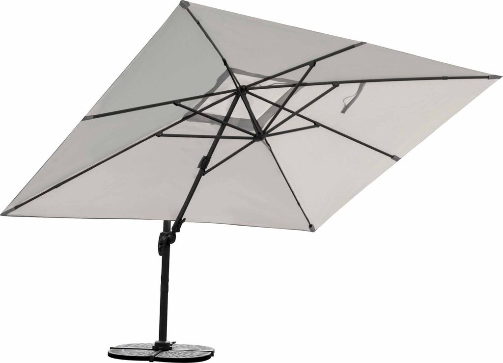 Sonnenschirm 3m x 4m, Aluminium; UV-Schutz; inkl. Regencover