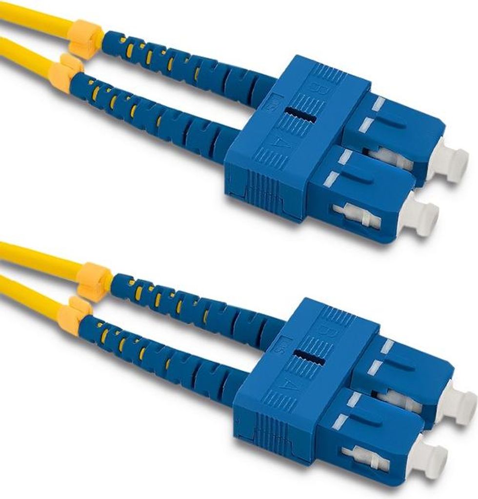 Qoltec SC/UPC Glasfaser-Patchkabel - SC/UPC | Singlemode | 9/125 | G652D | Duplex | 1 m