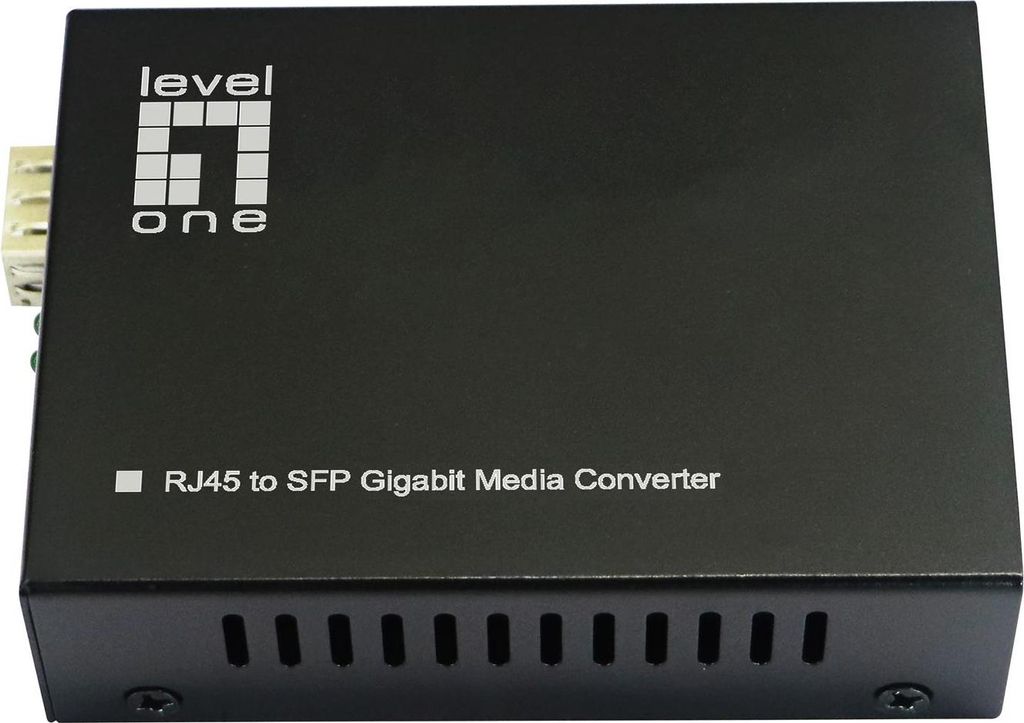 LevelOne Konverter GVT-2015 10/100/1000T>RJ45 to SFP 60W sw - Converter - 0,1 Gbps
