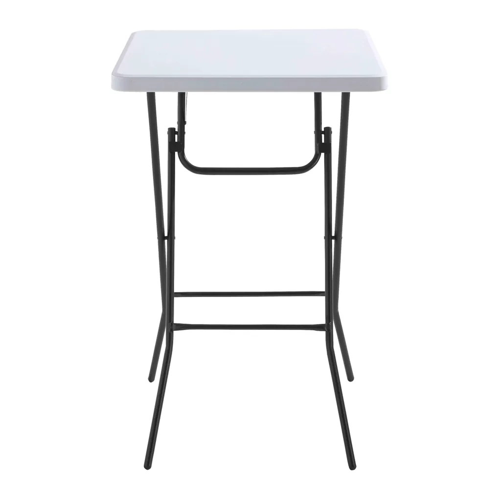 Table haute pliante carrée blanche REKKEM Oviala pour mange-debout