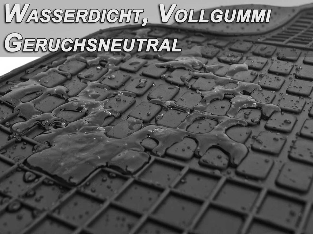 Gummi-Fußmatten schwarz für VW TRANSPORTER T6 / CARAVELLE T6 Bus Bj 04.15