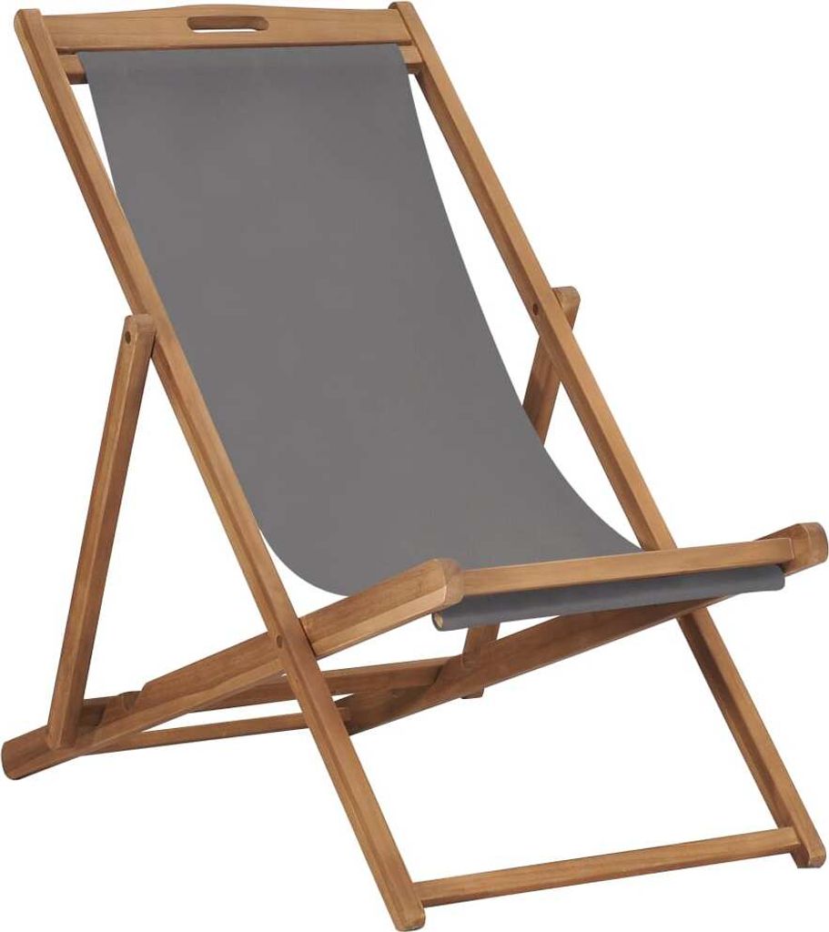 vidaXL Krzesło plażowe składane z litego drewna tekowego Zdjęcie produktu 15