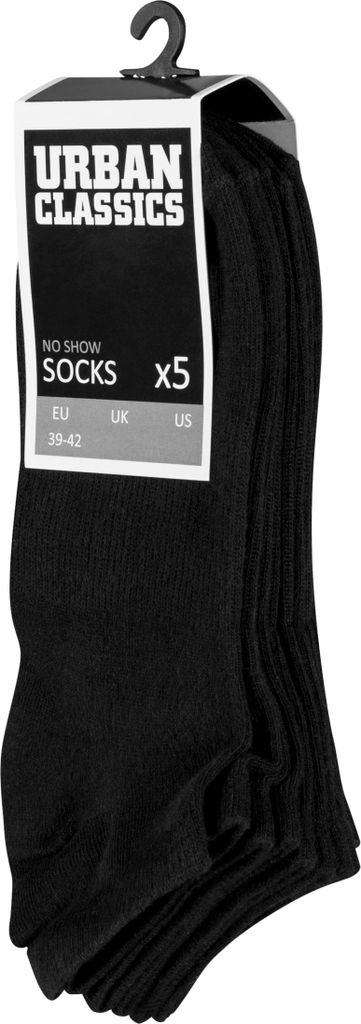 Urban Classics TB1470 | No Show Socks 5-Pack - Farbe: Black Produktbild 