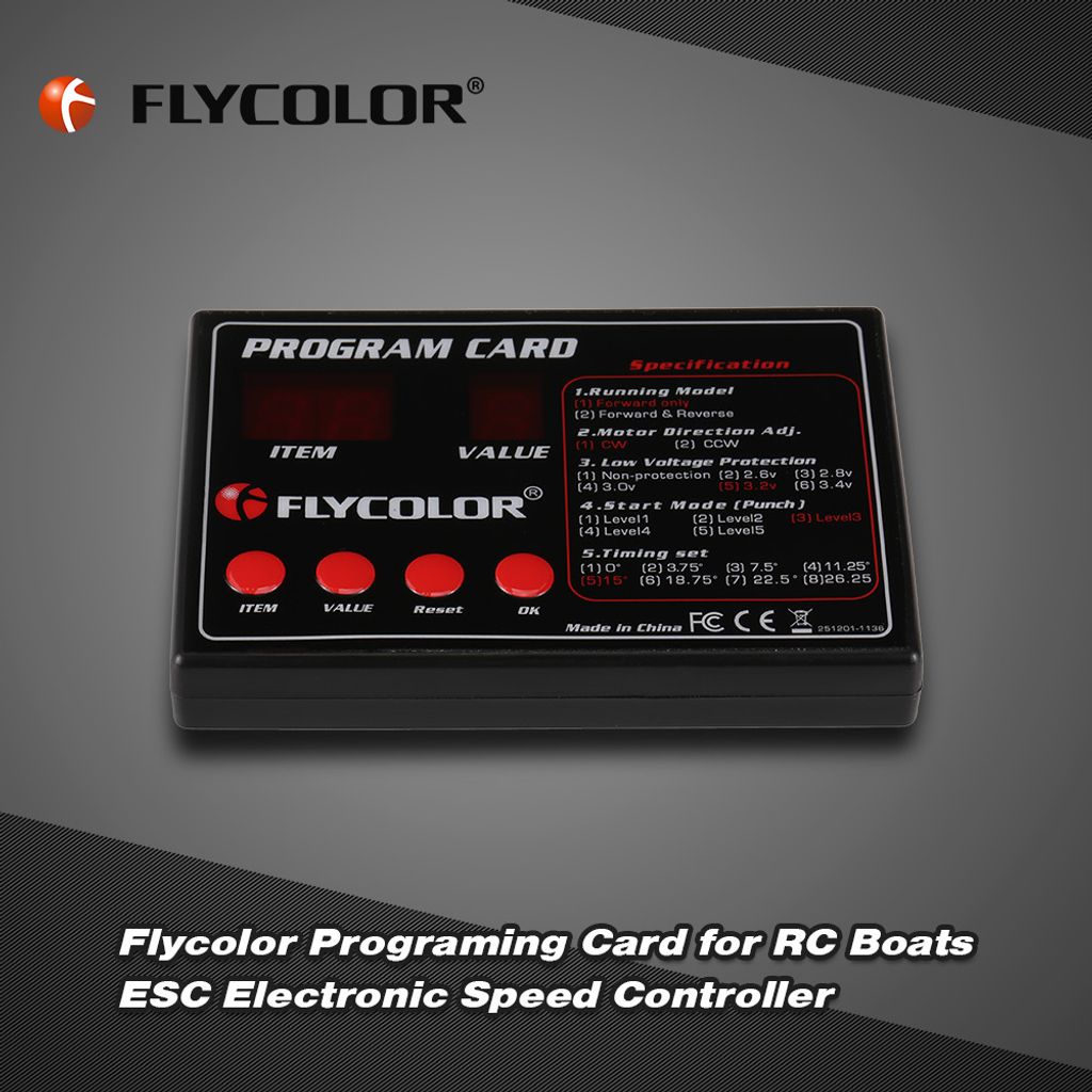 Ursprš¹ngliche Flycolor Programing Karte fš¹r RC Boot ESC Elektronische Drehzahlregler