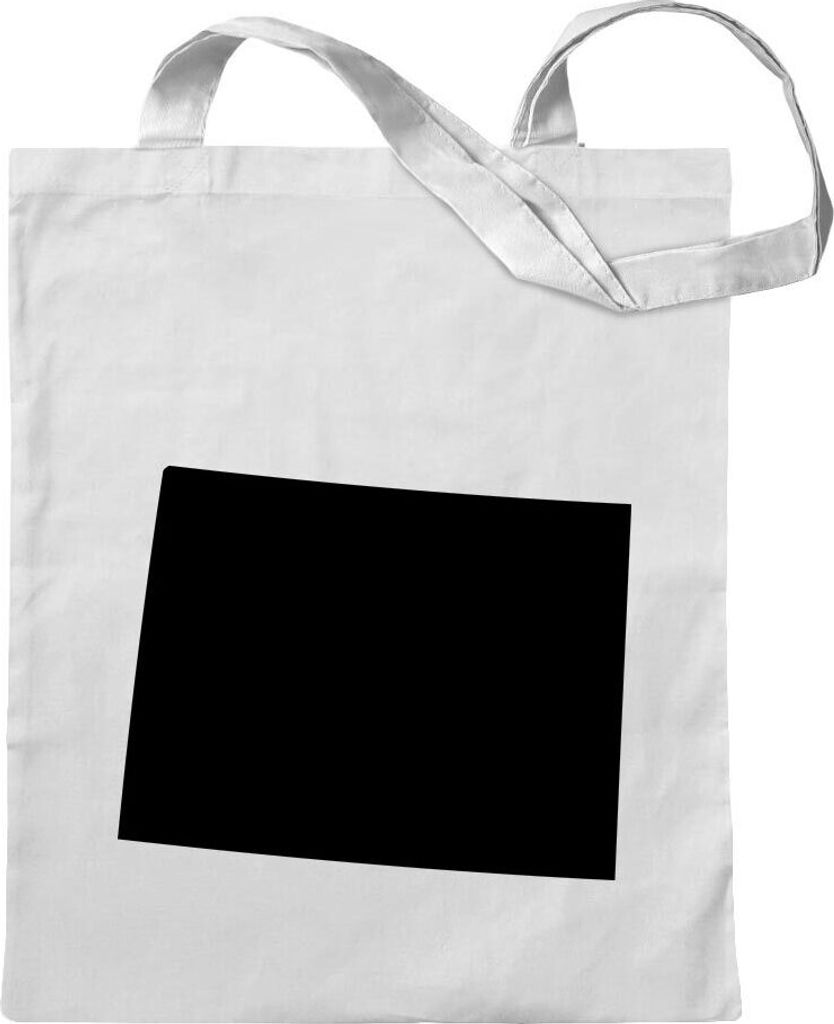 Kiwistar - Baumwolltasche - weiss - USA - Bundesstaat - Wyoming - Tragetasche Stoffbeutel Umhängetasche Langer Henkel
