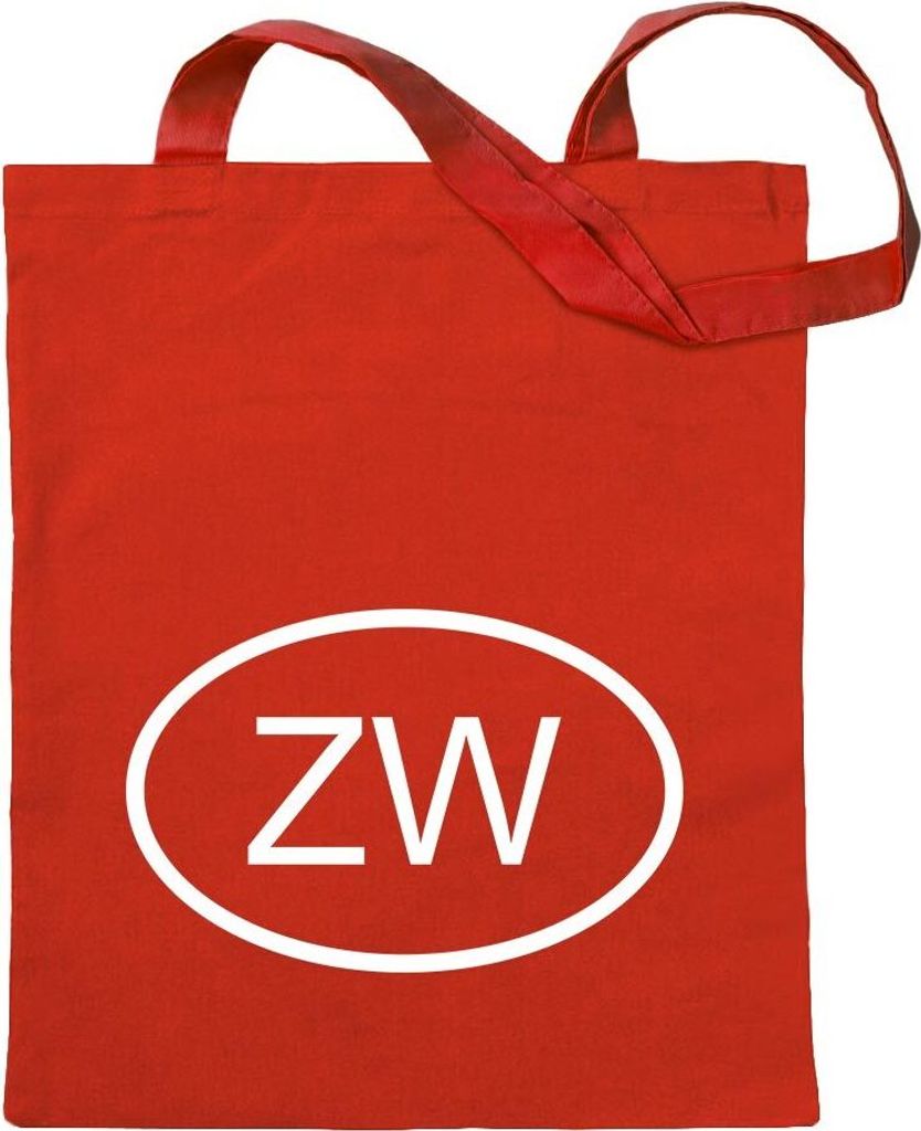 Kiwistar - Baumwolltasche - rot - Simbabwe ZW - Turnbeutel Fun Rucksack Sport Beutel Gymsack Ziehgurt