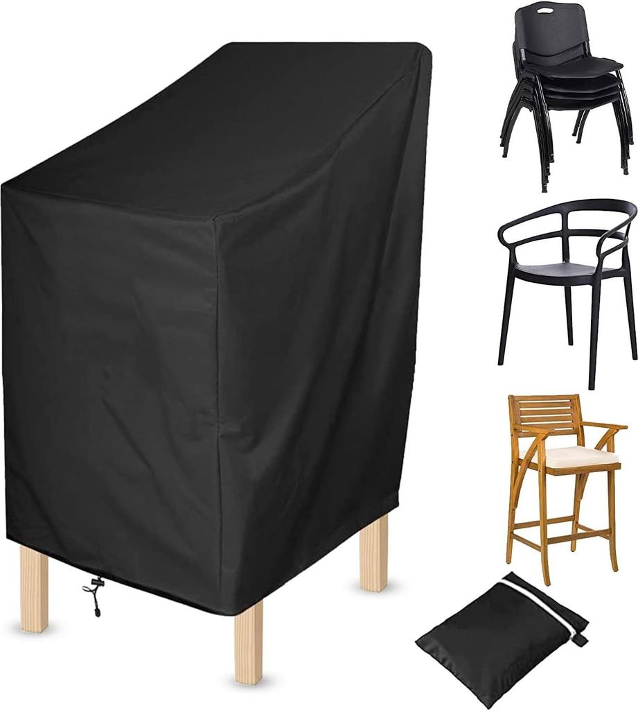 Schutzhülle für Gartenstühle - Wasserdichte und atmungsaktive Abdeckhaube für Gartenmöbel (70 x 70 x 120 cm)