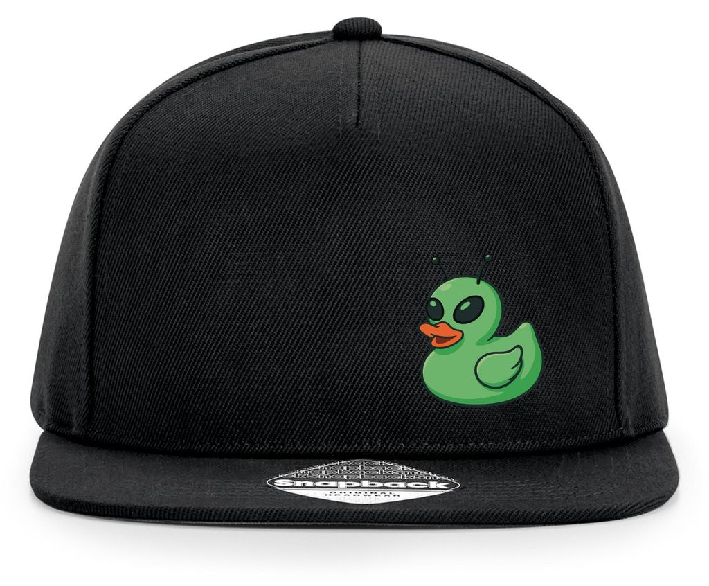 Huuraa Cappy Mütze Quietscheente Alien Gummiente Ufo Black Polyester Snapback Kappe Geschenkidee