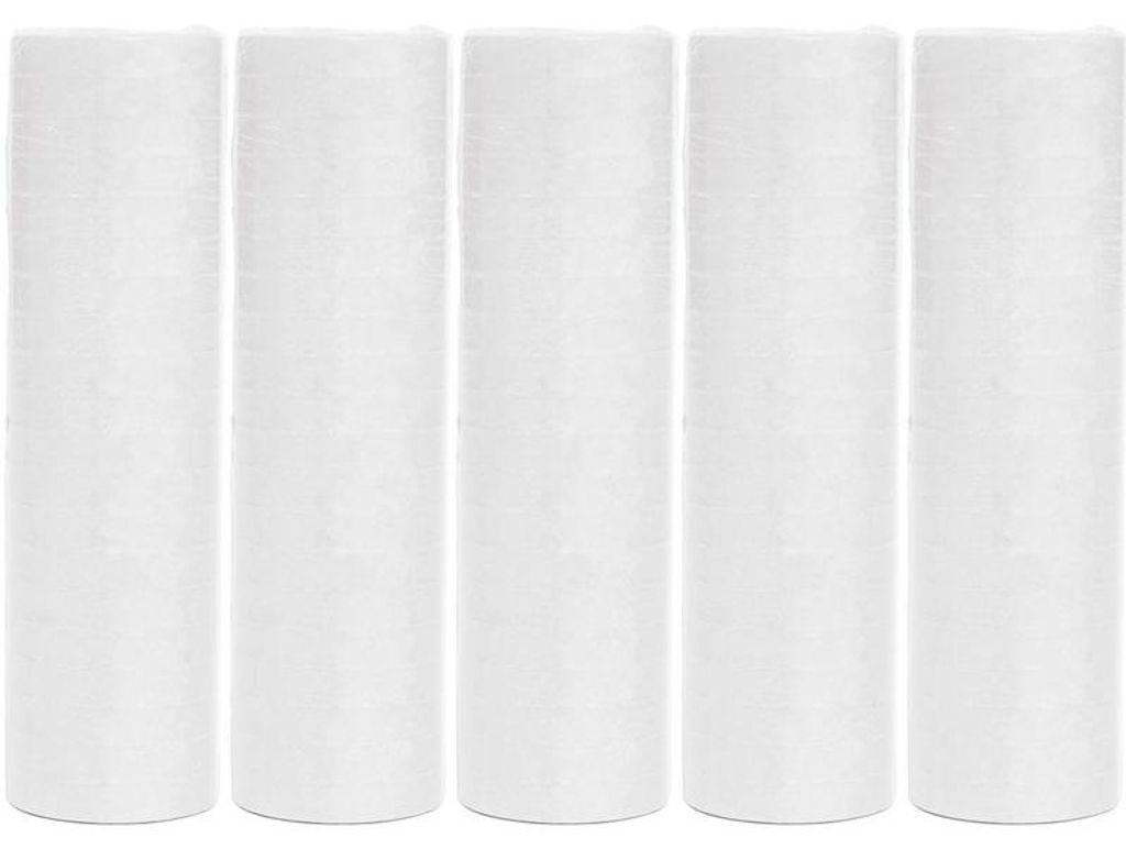 5 Rollen Papier Luftschlangen weiß Produktbild 