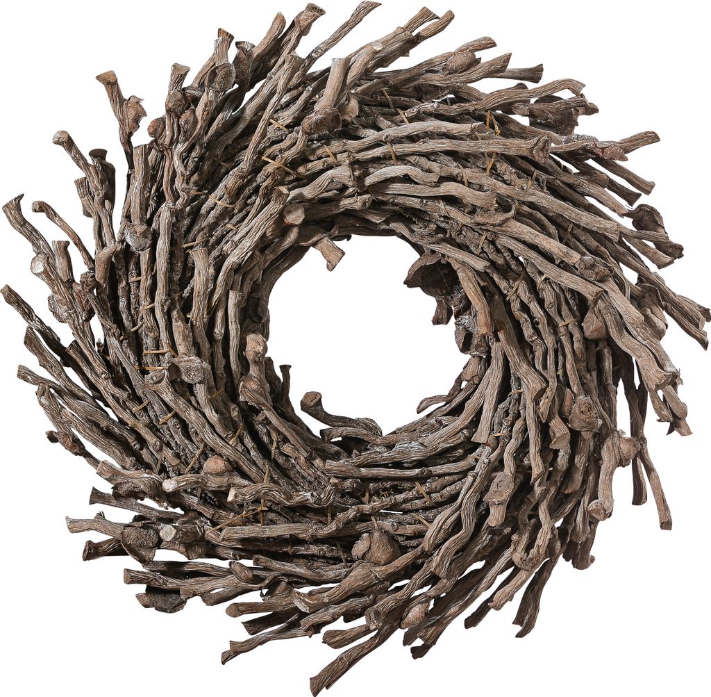 Dehner Deko-Kranz Helios, Ø 40 cm, Naturmaterial, braun