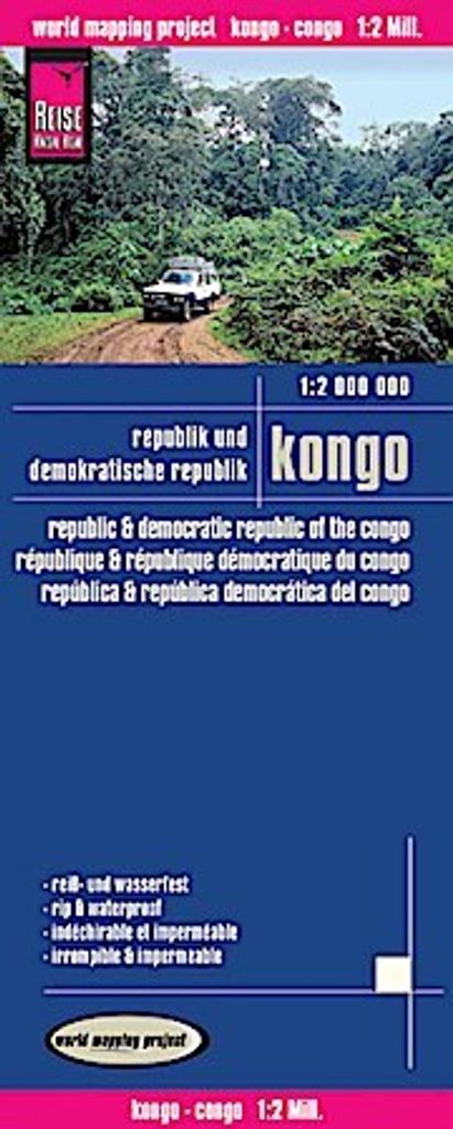Reise Know-How Landkarte Kongo (1:2.000.000): Republik und Demokratische Republik Kongo