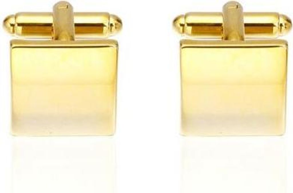 Goldfarbene quadratische Manschettenknöpfe