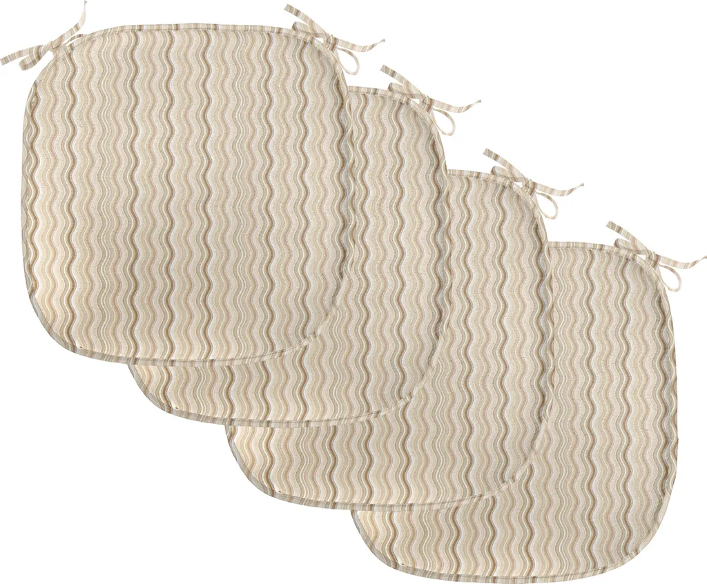 Coussin de Chaise Antidérapant et Anti-Tache - Lot de 4 Galettes 40x40 cm