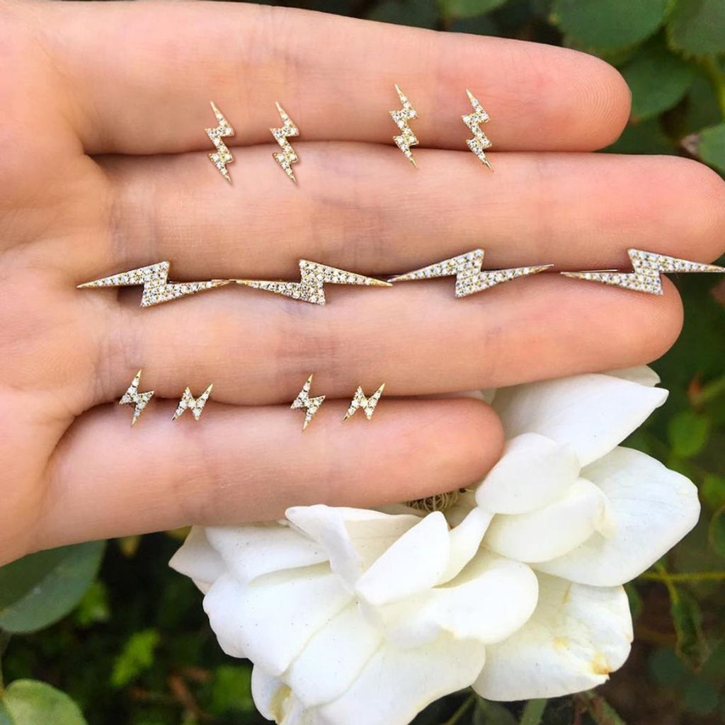 6 Paare/satz Einfache Frauen Große Kleine Beleuchtung Strass Ohrstecker Schmuck