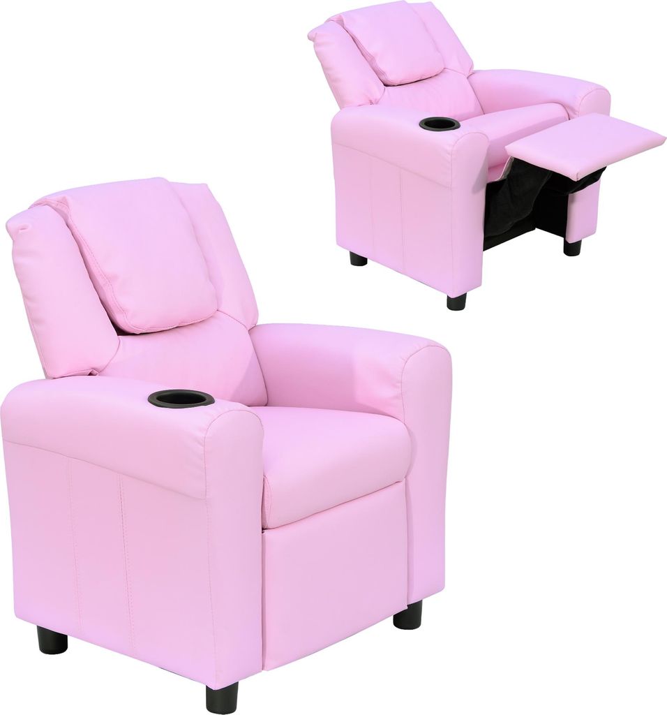 Kindersofa Kindersessel mit Fu?stš¹tze Armlehne Getr?nkehaltern verstellbare Rš¹ckenlehne Liegecouch Kindercouch Relaxsessel Kinder Sofa fš¹r...