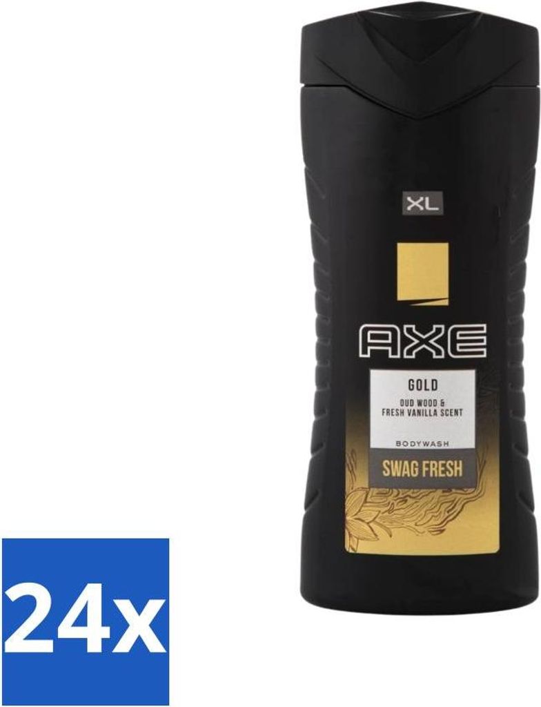 Axe XL Duschgel – Gold – Oud-Holz & Frische Vanille – Swag Fresh – 400 ml - Vorteilspack - 24 Stücke