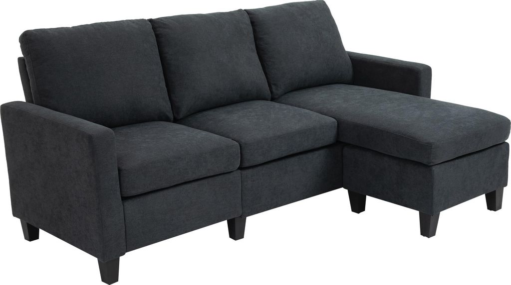 HOMCOM Ecksofa Couchgarnitur mit wendbarer Chaiselongue Produktbild 