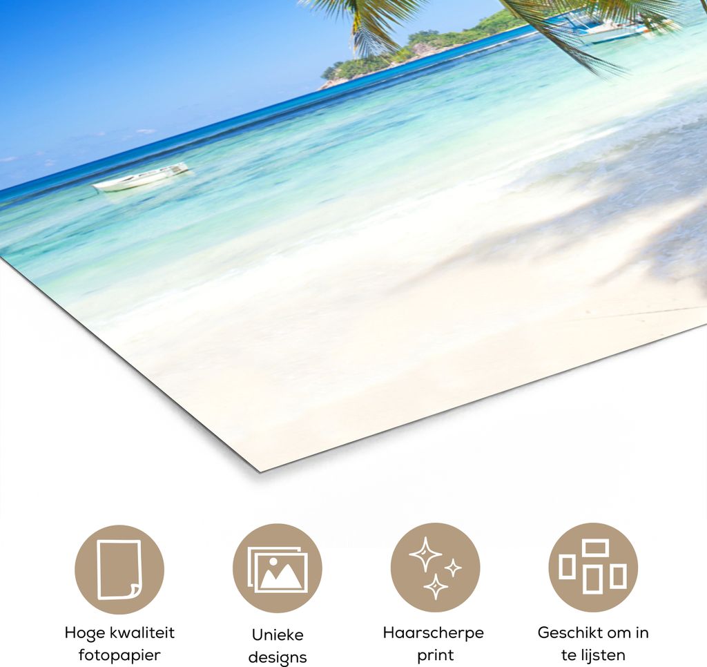 MuchoWow Poster Strand - Hängematte - Meer - Palme 60x40 cm - Schlafzimmerdekoration