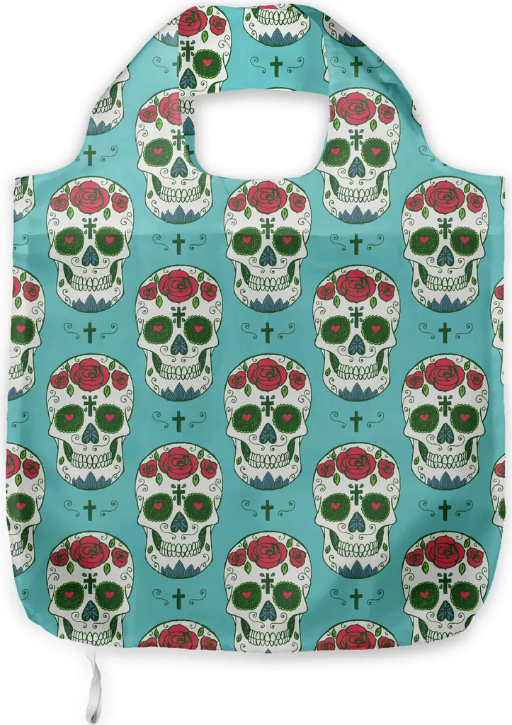 Borsa Goth ABAKUHAUS Teschi e Rose | Tracolla Urban Verde Rubino