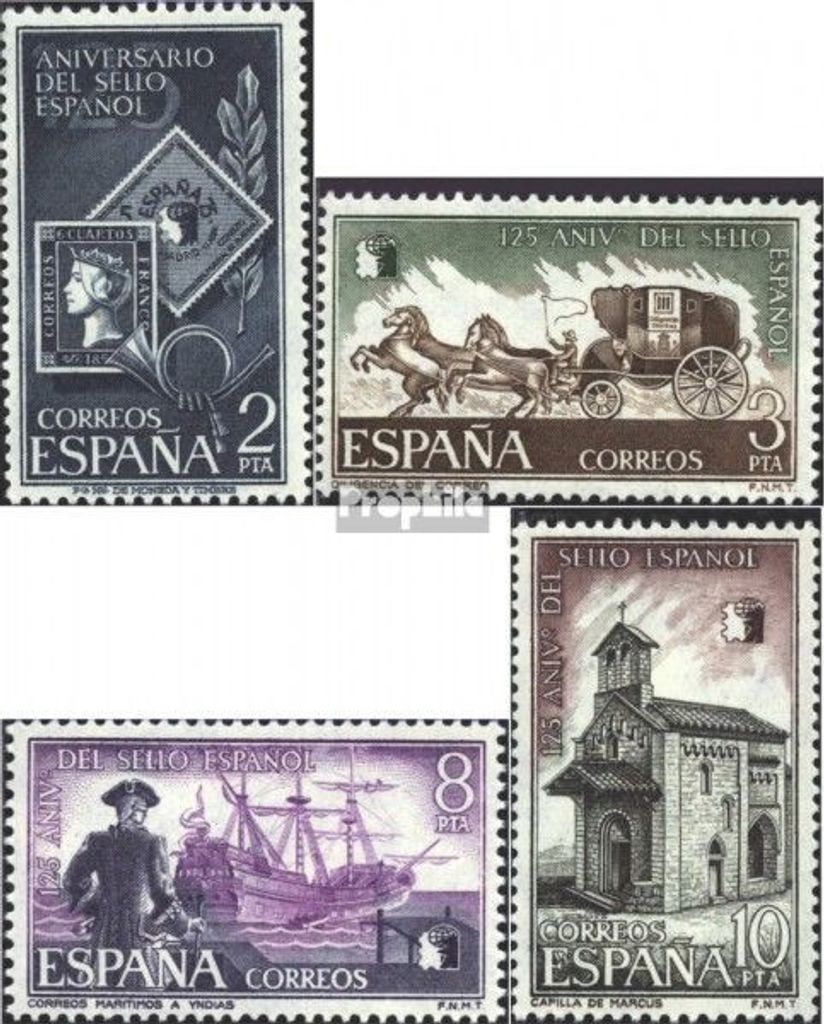 Briefmarken Spanien 1975 Mi 2126-2129 (kompl.Ausg.) Produktbild 