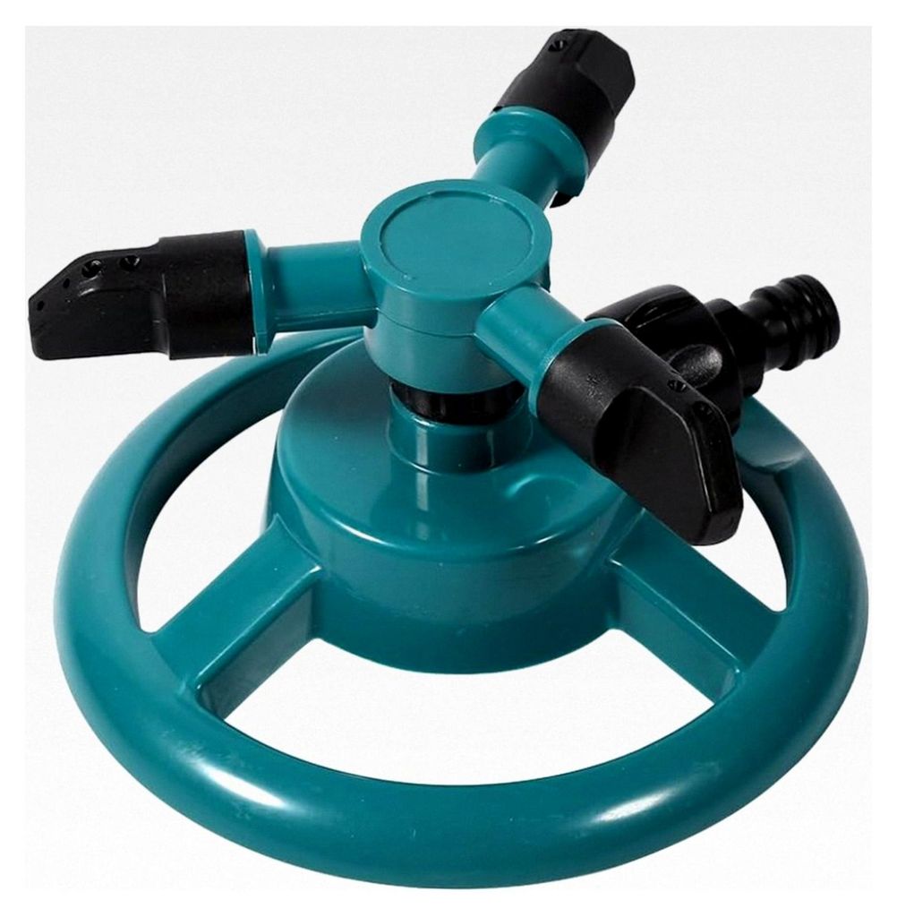 360° drehbarer Rasensprinkler, großflächiger Wassersprinkler mit 3 Düsenrohrschlauch für Rasen und Garten