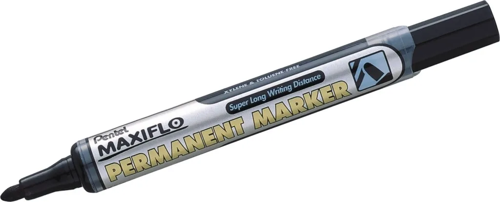 Marqueur Noir Permanent Pentel NLF50-AO à Pointe Ogive - Pack de 12 - 5