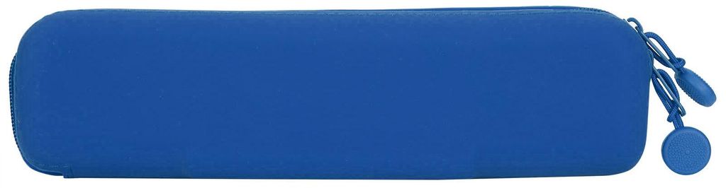 Mini-Stift-Silikon-Aufbewahrungstasche, Reise-Bleistift-Reißverschlusstasche für kosmetisches Make-up-Zubehör, Blau