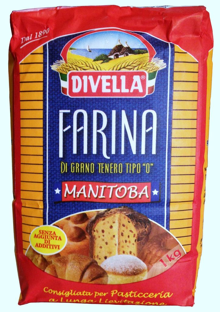 Mehl Manitoba DIVELLA - Weizenmehl Typ 0 - 1 kg Beutel - Farina di Grano Tenero Tipo 0
