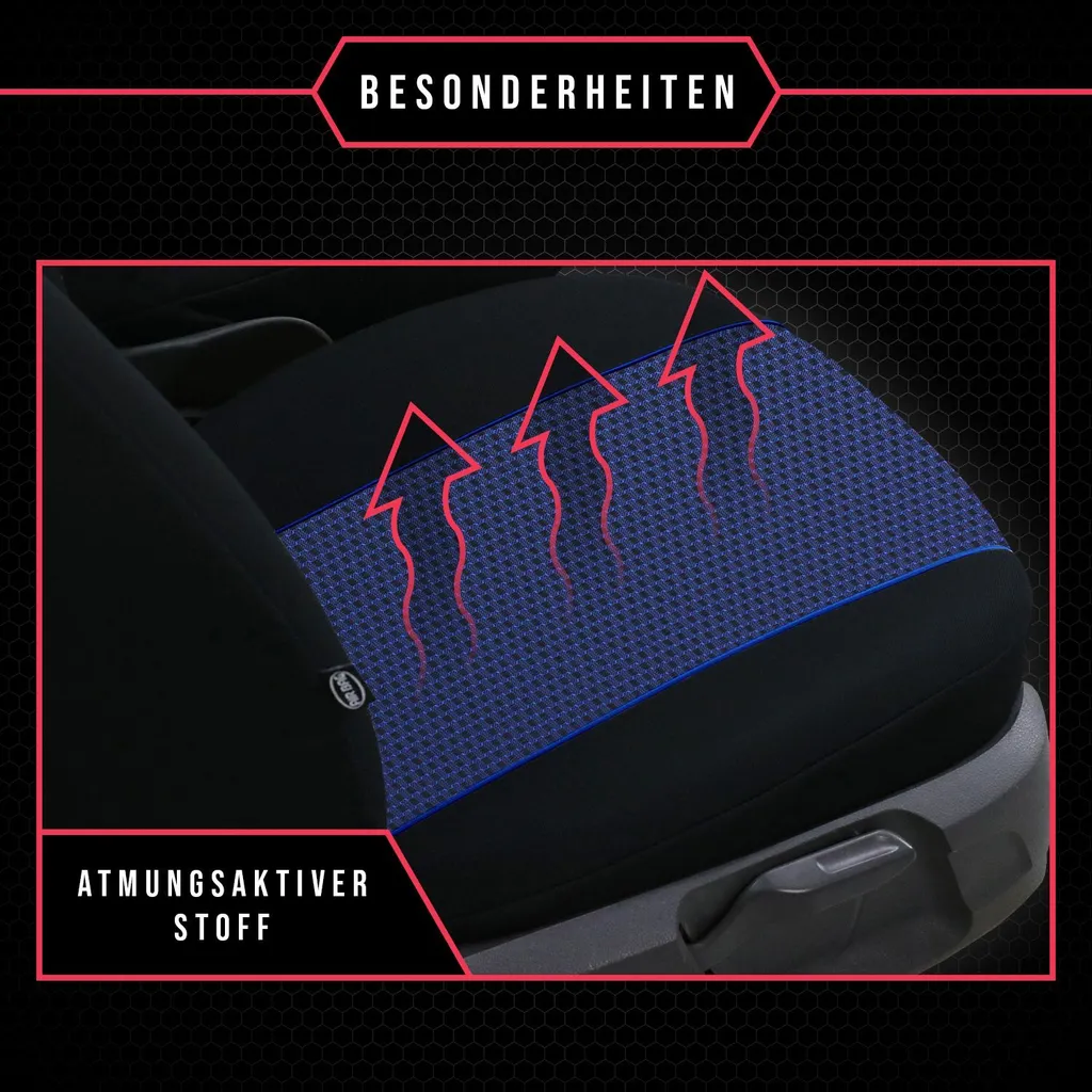 Set Coprisedili Auto Blu Mercedes Viano 1+1 - Ottima Qualità Prezzo - 2