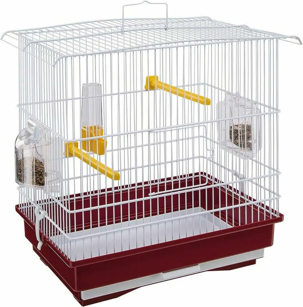 Cage Oiseaux Giusy Ferplast Anti-Projections avec Tiroir de Nettoyage Facile