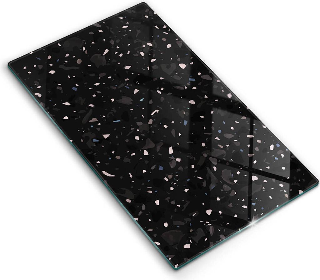 Abdeckung Glas - Küchenabdeckung - 30x52 cm - Abdeckplatte - Dunkles Steinzeug