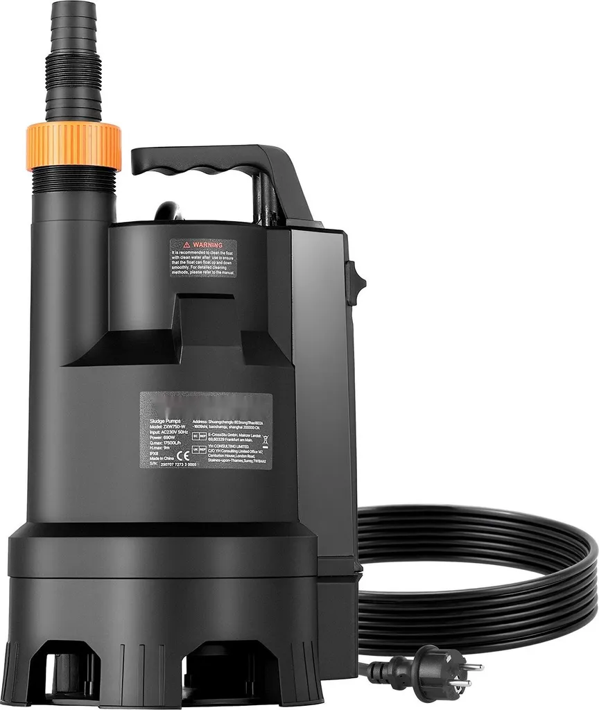 Pompe évacuation cave inondée - Puissance 690W - Stop aux eaux sales