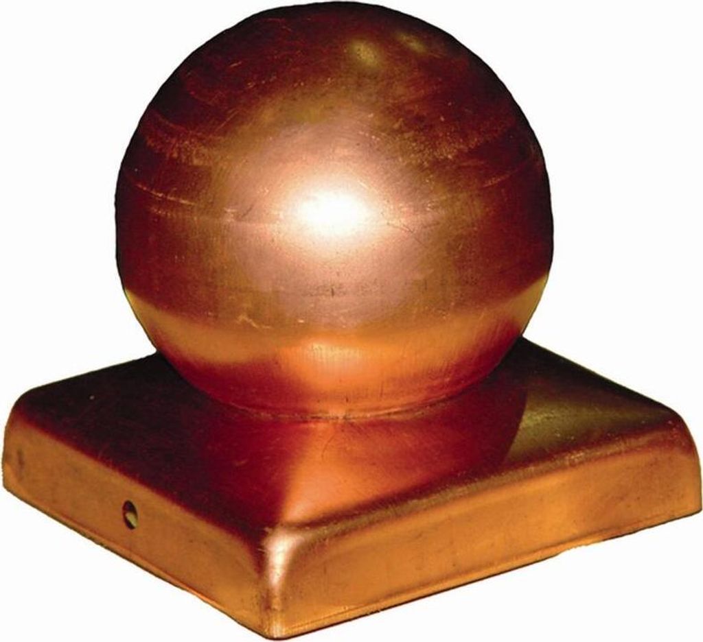 REWWER-TEC Pfostenkappe 70x70 Kupfer mit Kugel