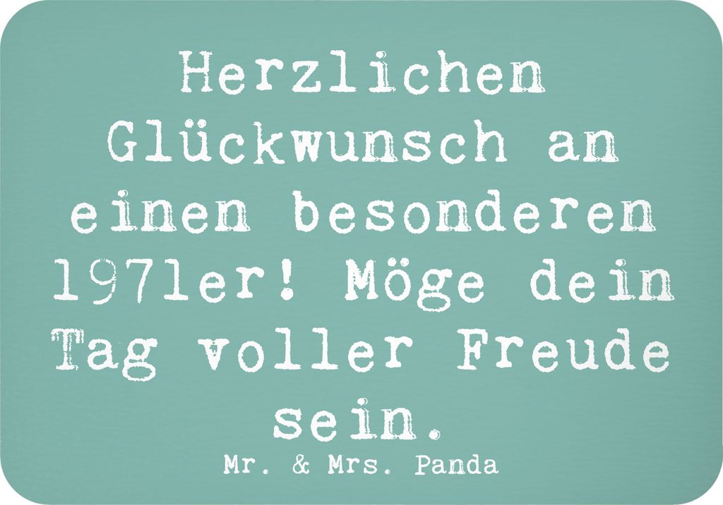Mr. & Mrs. Panda magnet Spruch 1971 Geburtstag - Meeresbrise - Geschenk, rechteckmagnet, whiteboardmagnet, Happy Birthday, geboren, Geburtstagsgesc...
