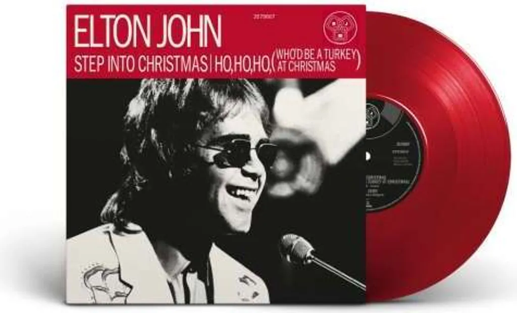 Vinyle 10 pouces Elton John Step Into Christmas Édition Limitée Rouge