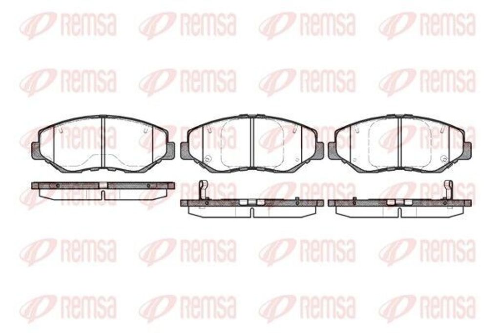REMSA Bremsbeläge Satz Vorne Bremsklötze für HONDA CR-V III (RE) 0899.00