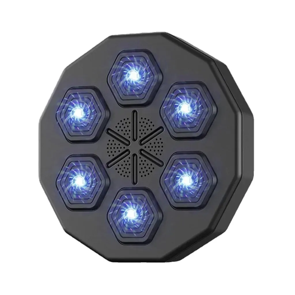 Cible de boxe musicale Bluetooth en cuir PU avec support mural solide