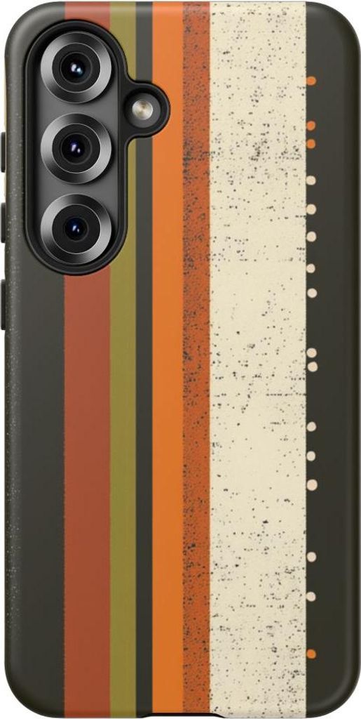 Retro-Streifen und Punkte – Hülle Kompatibel mit Samsung Galaxy S25