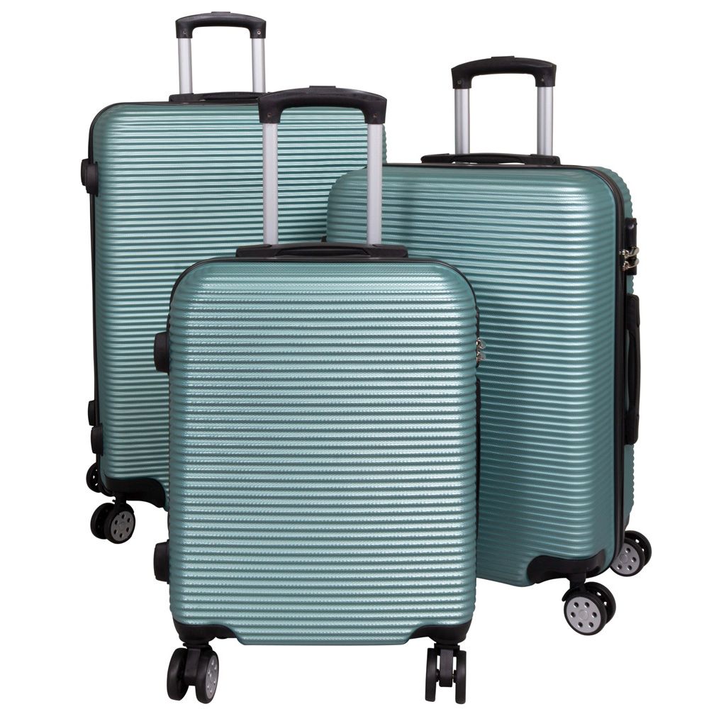 ABS Kofferset 3-teilig Malaga Gepäckset Trolley türkis Produktbild 