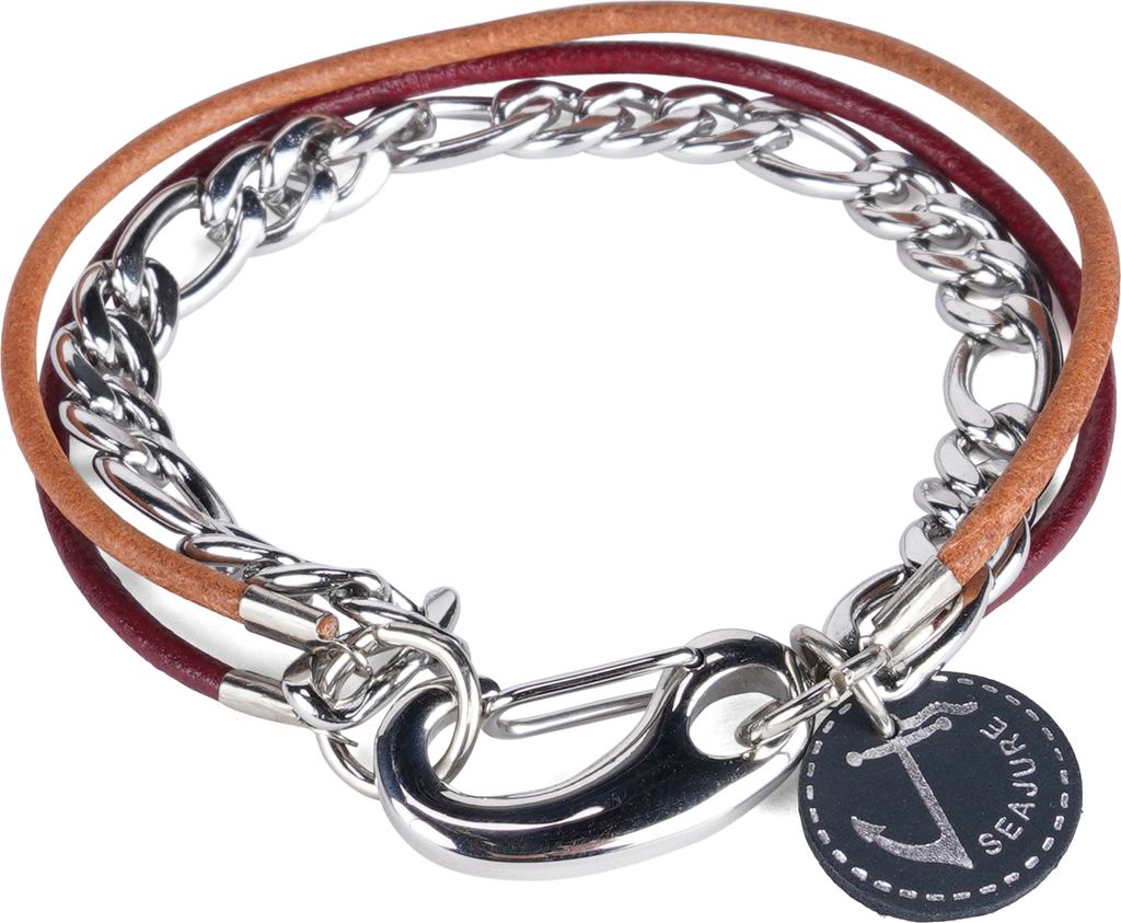 Seajure Kette und Leder Guam Armband