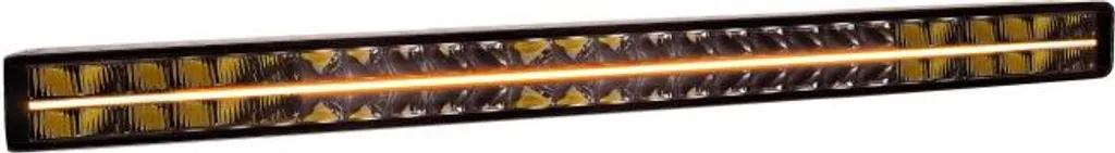 Barre LED longue portée avec feu de position bicolore blanc et ambre