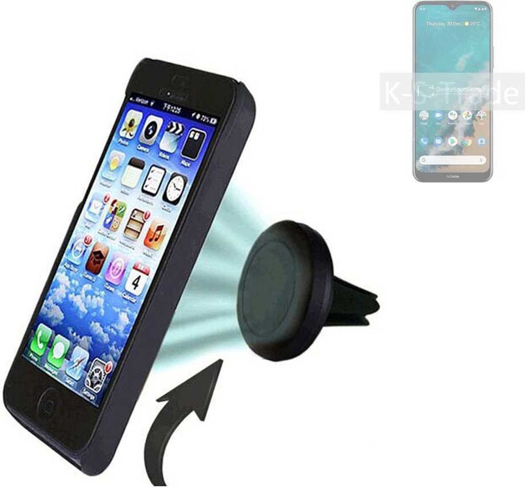 K-S-Trade Kompatibel mit Nokia G50 Auto Handy Halterung KFZ Halter Lüftungsgitterhalterung Air Vent mount Smartphone Halter