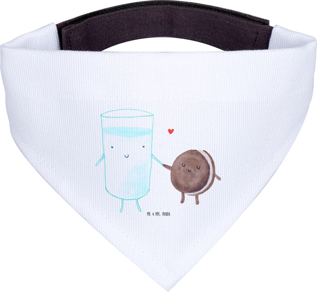 Mr. & Mrs. Panda Halstuch Hund Milch Keks - Weiß - Geschenk, Cookie, Schal, Kekse, Milk, Lustige Sprüche, Hunde, Tuch, Hundeschal, Kaffee