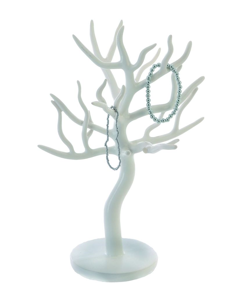 GILDE Schmuckbaum, Kunstharz, weiß, , L. 18 cm, B. 23 cm, Produktbild 